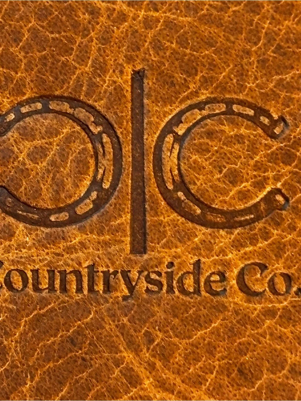 Countryside Co. Black & White Cowhide Wristlet